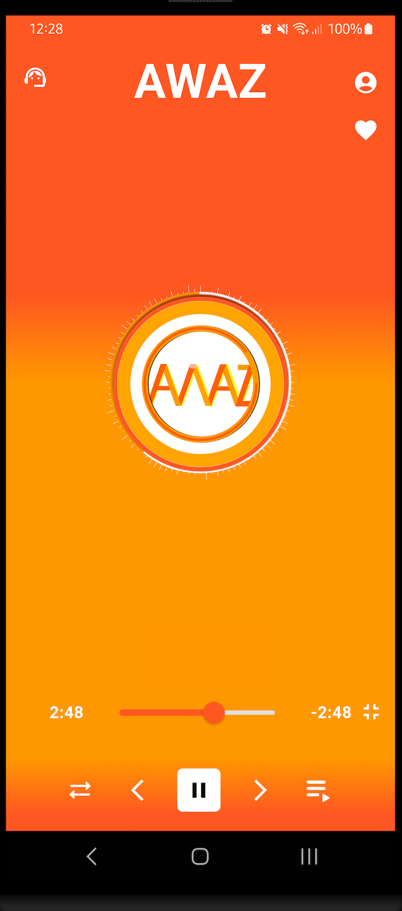 Awaz App Screen